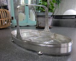 Art Deco WMF Kabarett-Henkelschale, Straussenmarke um 1900