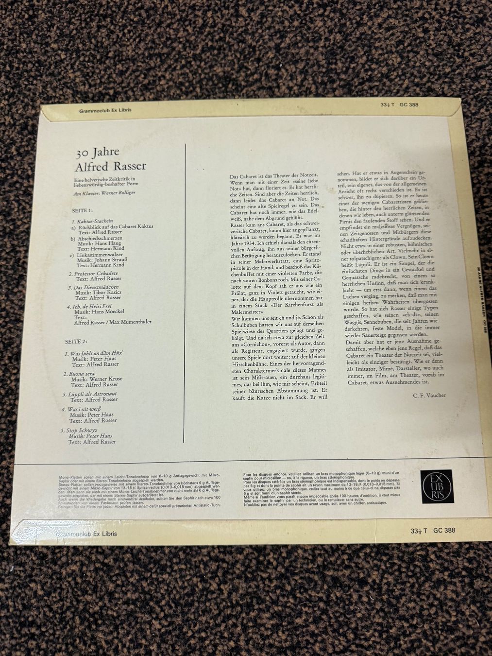 Dischi in vinile: Schallplatte / Keiser+Läubli / 30 Jahre – Usato da Freidorf TG venduto da sarotiko 1
