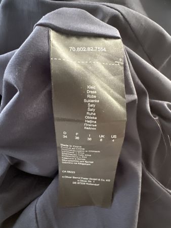 Satin Bleistiftkleid dunkelblau Gr 34
