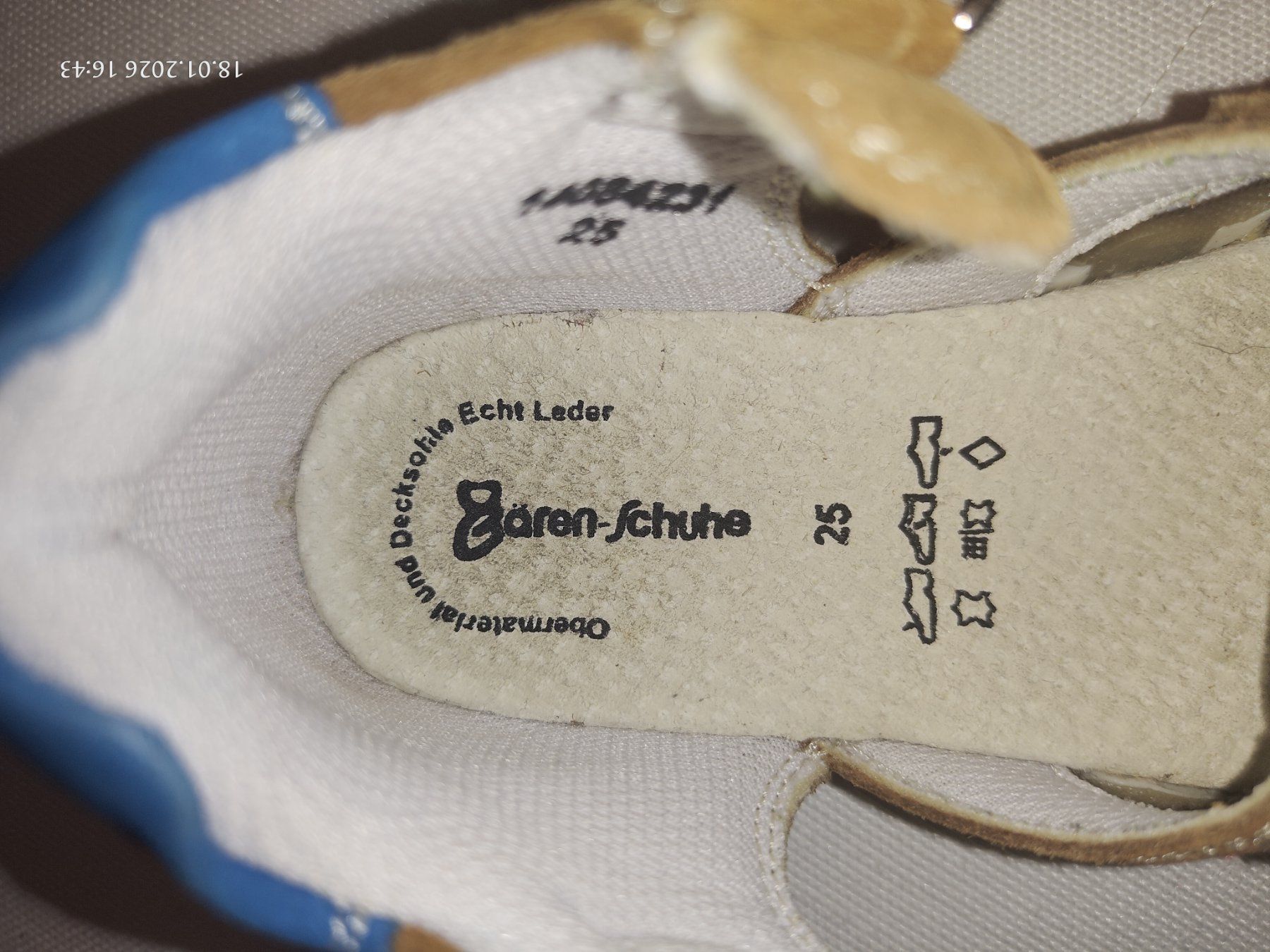 Scarpe per ragazzi: Bären-Schuhe Sandalen, echt Leder, Gr. 25 – Usato da Laupersdorf venduto da ela_uatb 2