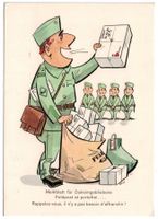 Militärhumor: Feldpost ist portofrei… Feldpost Ls Kp IV/2