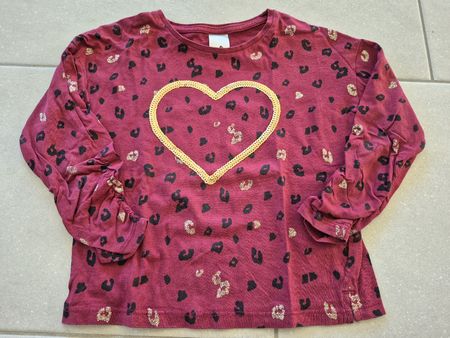 Sweatshirt mit Paillettenmotiv und Glitzer, Gr. 110