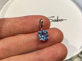 Thomas Sabo Charm Anhänger hellblauer Stein - Zirkonia 🩵