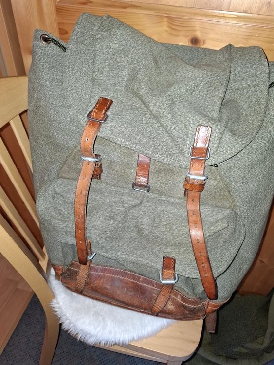 Vintage Swiss ArmyMilitärrucksack Rucksack Canvas gross (Gebraucht) in ...