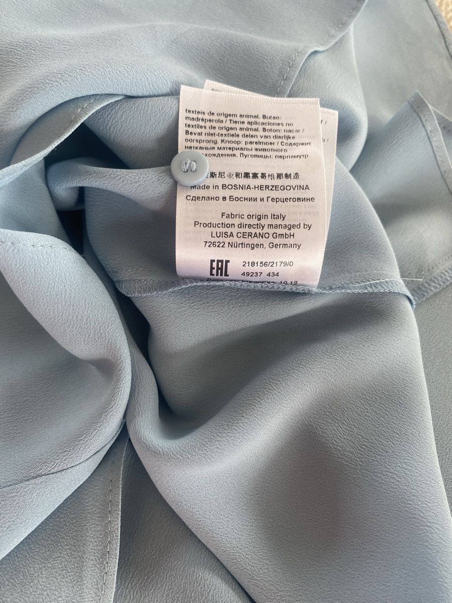 Luisa Cerano Camicette: Luisa Cerano Bluse Acetat und Seide Gr. 36 hellblau – Nuovo (secondo la descrizione) da Meggen venduto da 6003Luzern 6
