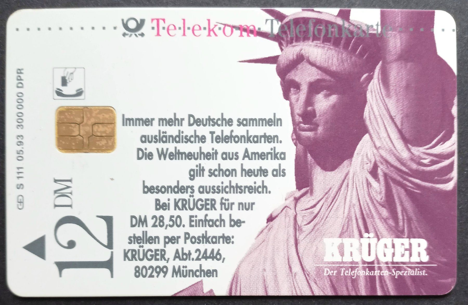 Schede telefoniche: Taxcard - Freiheitsstatue - D – Usato da Niederuzwil venduto da lubimaja 1