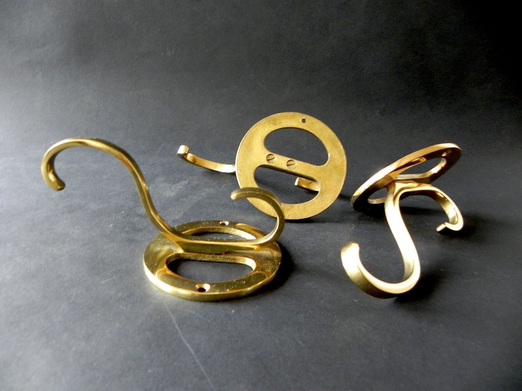 Eisenwaren: 3 schöne Kleiderhaken in Brass – Neu (gemäss Beschreibung) aus Zürich von LodgE-21 3