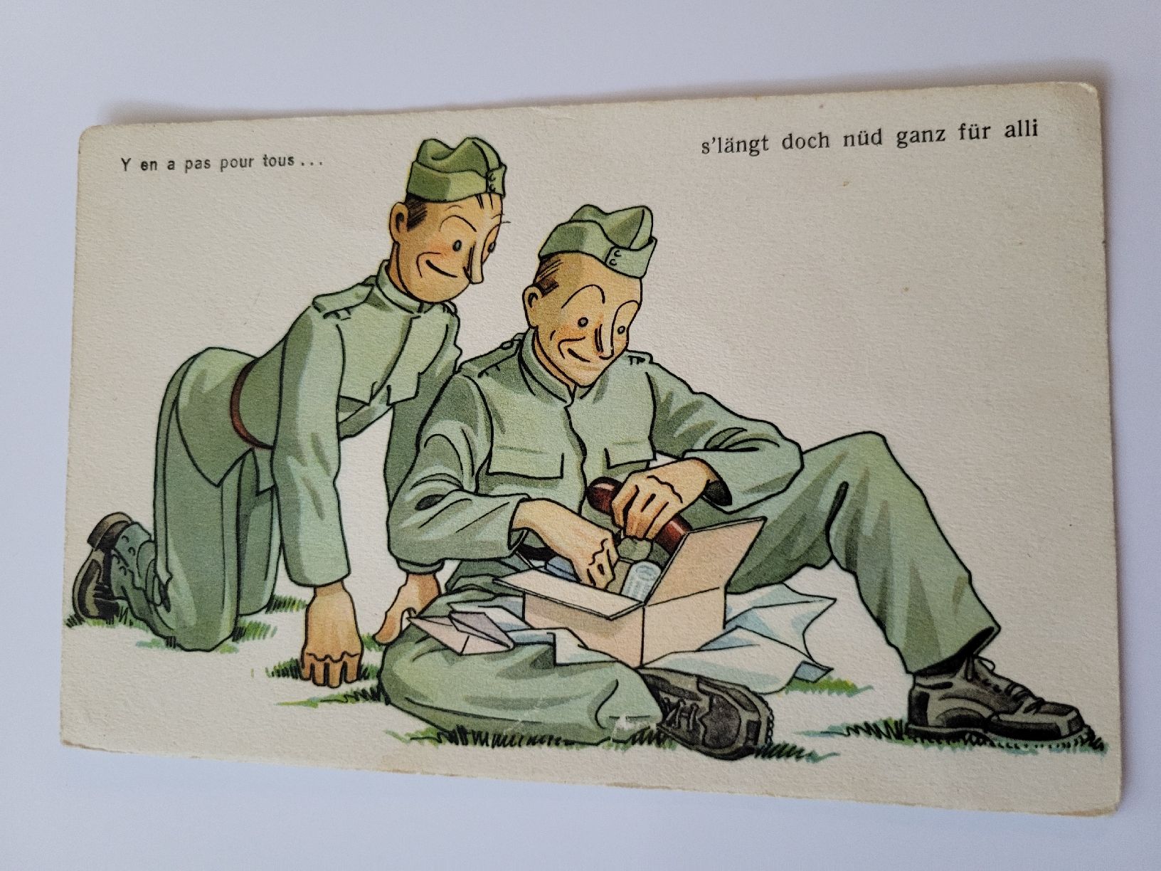 Cartoline postali: Postkarte Militär Uniform Humor  – Usato da nunningen venduto da mic_88k2