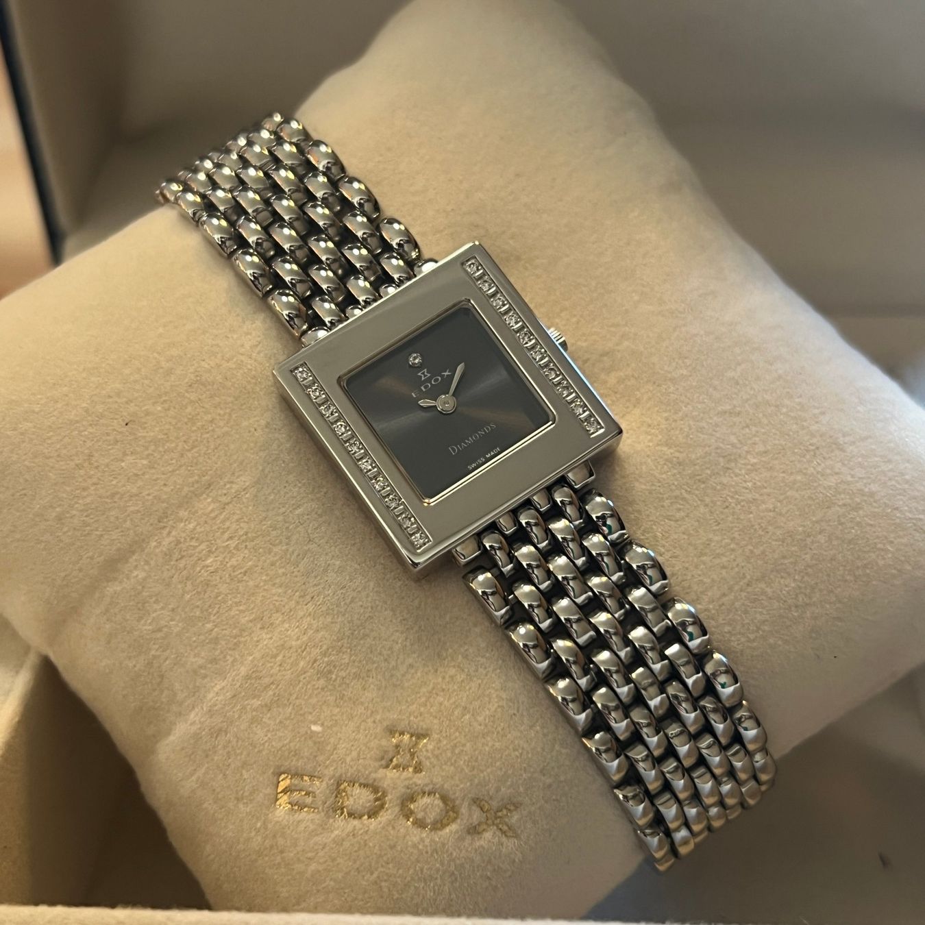 Edox Orologi: Edox Lady Diamond Set Bezel Full Set – Usato da Carouge GE venduto da Watchaser 7