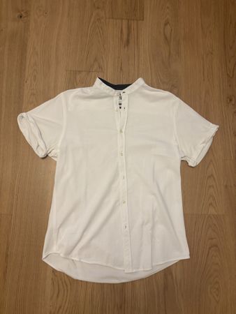 Herren Hemd Zara Grösse L Weiss Slim Fit gut