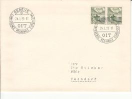 Sonderstempel S. 373 Genève OIT 1955