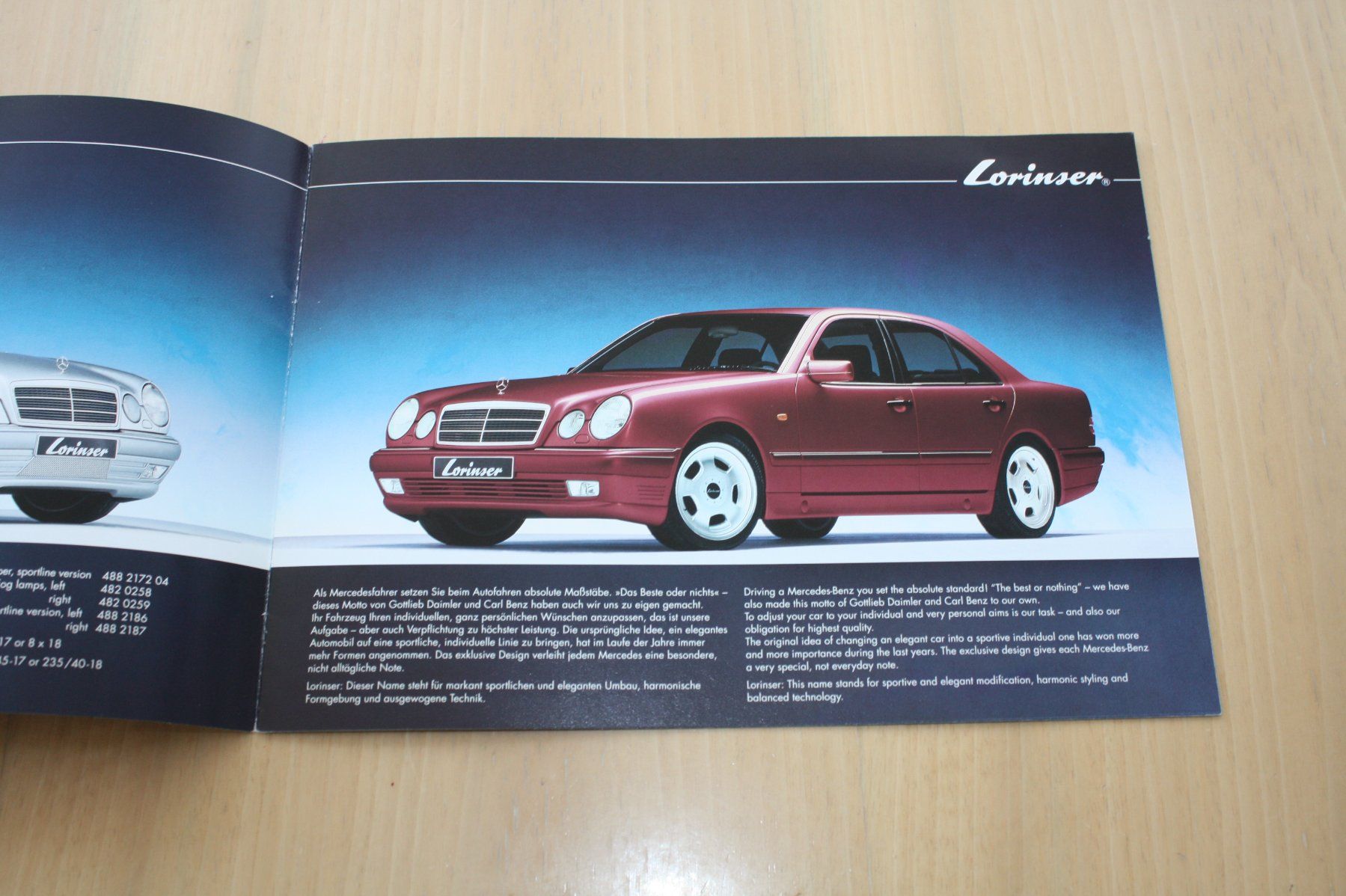 Mercedes-Benz Documenti: Lorinser Prospekt E-Klasse W210 – Usato da Wikon venduto da erwin400 2