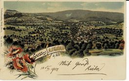 Gruss aus LANGNAU a.A. ZH sehr schöne Litho gel.1901!