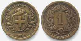 DER SCHWEIZERISCHE BEOBACHTER Glücksrappen 1931 Bronze 27mm