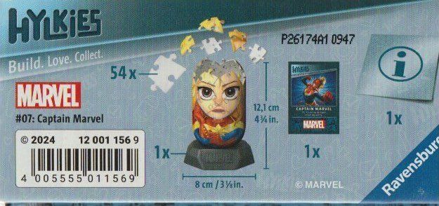 Ravensburger Puzzle: RAVENSBURGER 3D PUZZLE HYLKIES - CAPTAIN MARVEL 07  new – Nuovo e nell'imballaggio originale da Vezia venduto da Aquarius_Age 3
