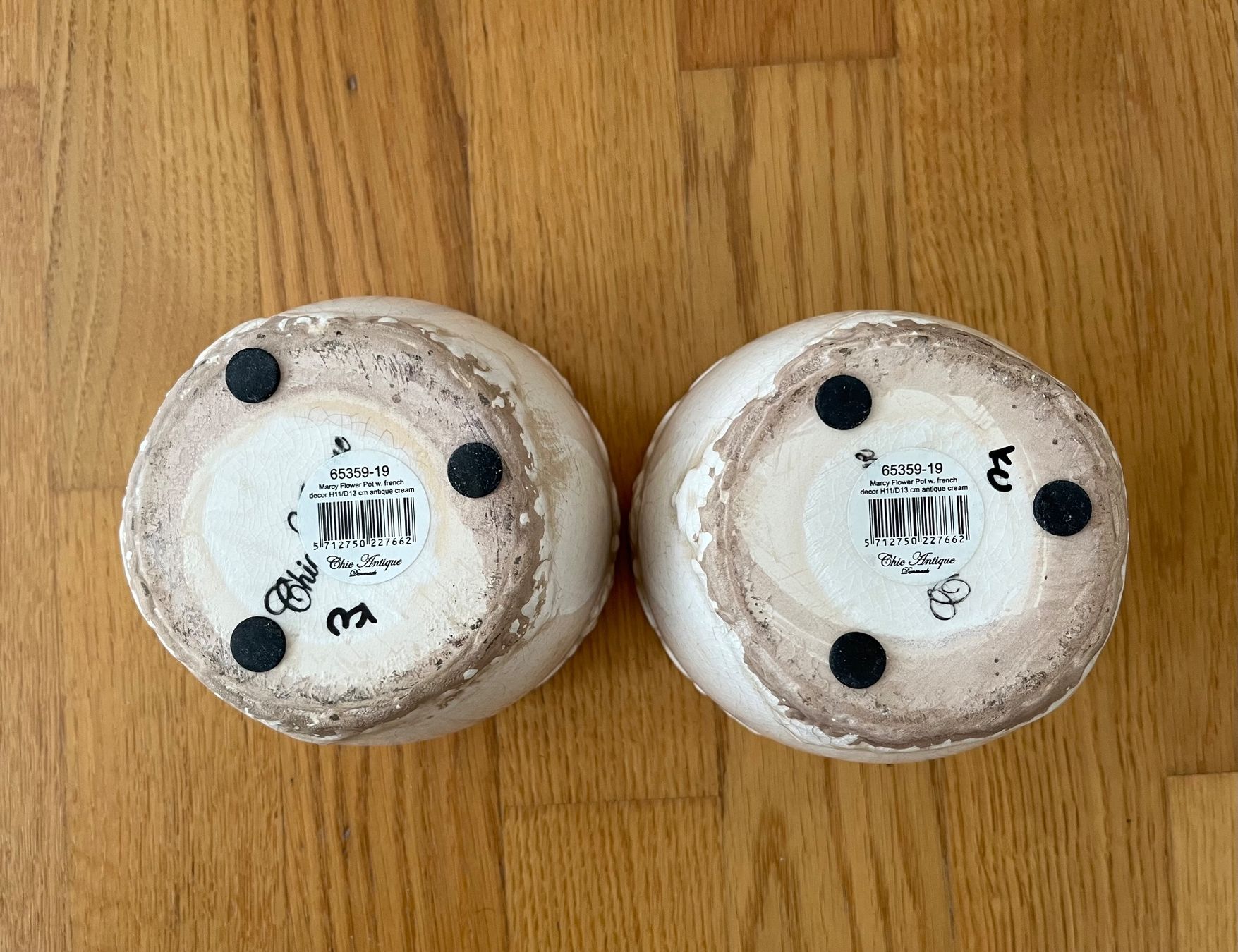 Pots de fleurs: 3 Übertöpfe Cachepots Shabby Chic – D'occasion à Allschwil par millefiori3 9