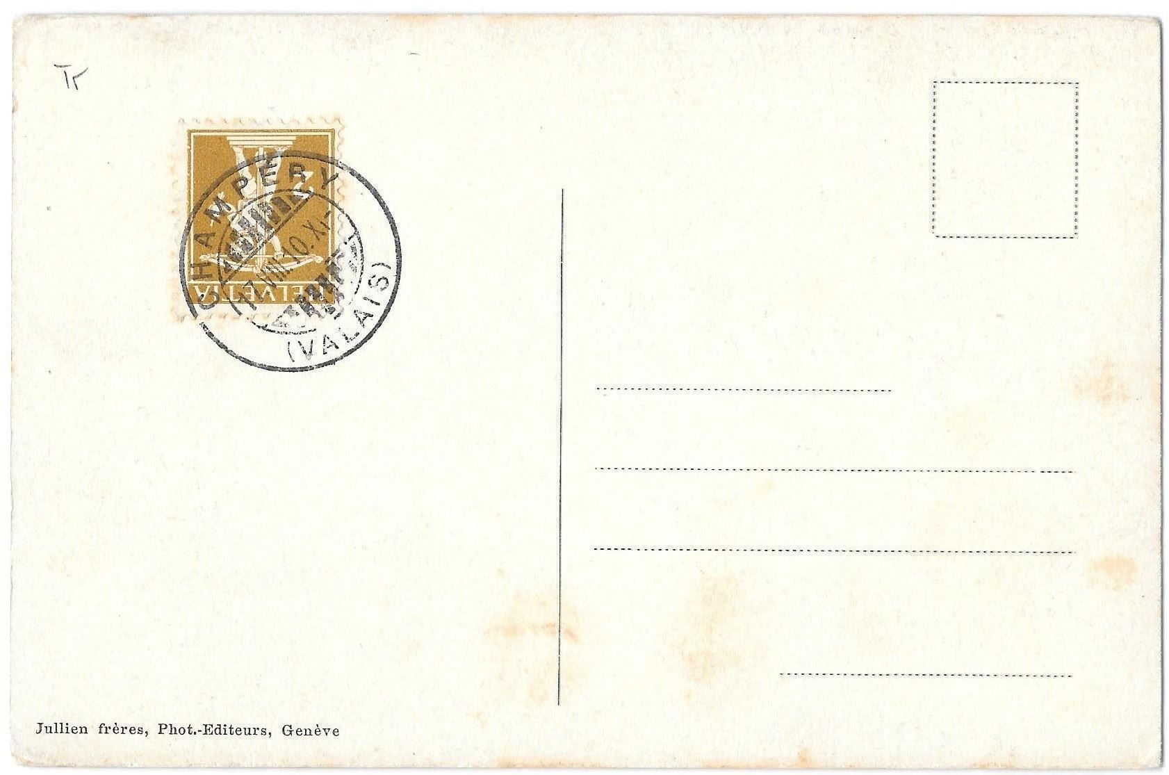 Cartoline postali: Champéry im Winter Schlitten von Esel gezogen – Usato da Olten venduto da clotaldi 1