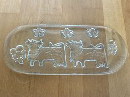 Glasplatte mit Kühen - Glasi Hergiswil?