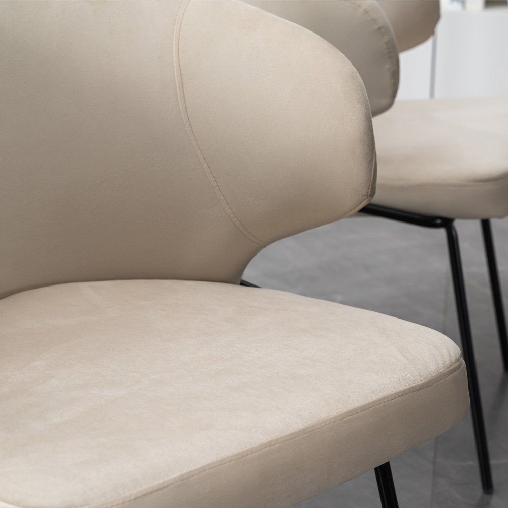 Stühle: 1x Esszimmerstuhl AMIRA Samt - Beige – Neu und originalverpackt aus Wallenwil von toesstal-vertrieb 3