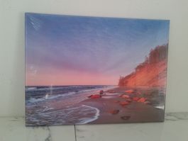 sehr schöner Leinwanddruck Strand Küste