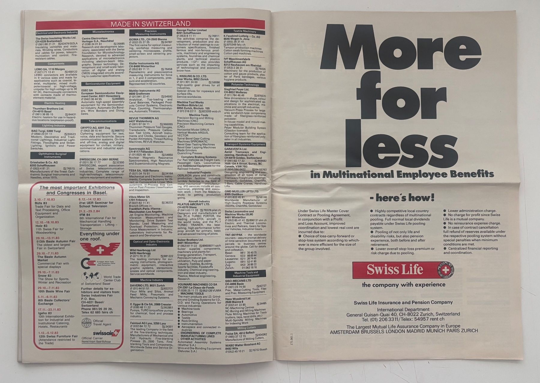 Riviste & Magazine: Swissair Gazette Octobre 1983 – Usato da Neuchâtel venduto da gefdeneuch 7