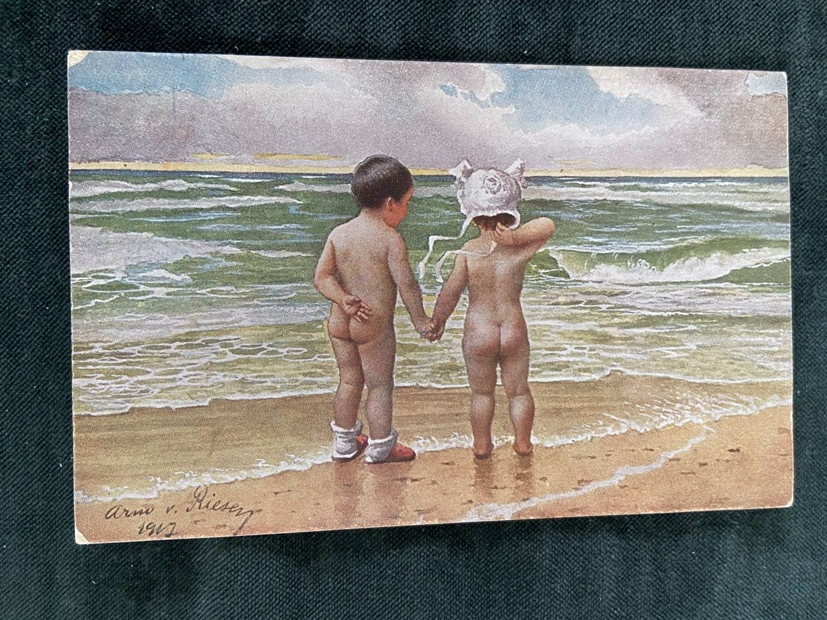 Cartes postales: Ansichtskarte Sommer Kinder Meer  – D'occasion à Luzern par waterfront1