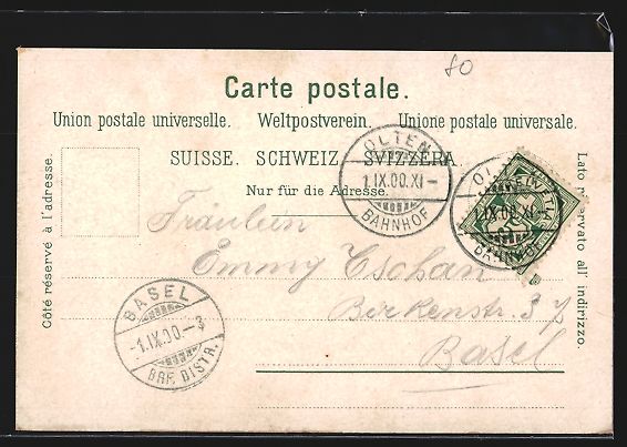 Cartes postales: Litho Olten, Teilansicht mit Kirche – D'occasion à Berlin par bartko-reher 1