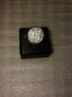 RING EDELSTHAL,,MIT WEISS GLITZER,,,ANTI ALLERGISCH