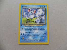 Pokémon Sammelkarte Marill 1995-2000  HP Engl. 1. Edition