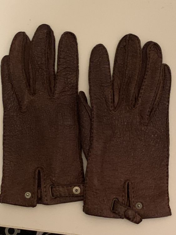 Gants & mitaines : Elegante Lederhandschuhe Grösse 7 1/2 Braun Vintage – D'occasion à Zürich par MeineBilderkiste 1