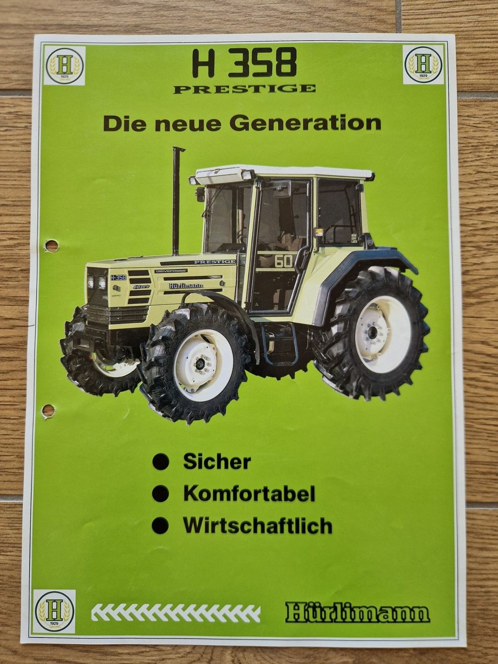 Tracteurs: Original Prospekt Hürlimann Traktor H-358 – D'occasion à Dürnten par Bachtel84