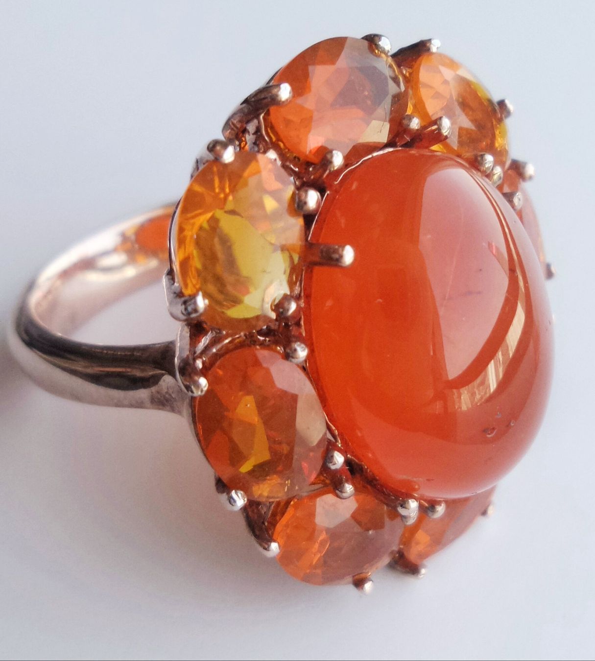 Anelli: Edelstein Fingerring orange – Nuovo e nell'imballaggio originale da Zürich venduto da adriben 6