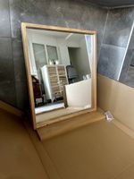 Miroir chêne massif Cocktail Scandinave tablette 60x70 NEUF 