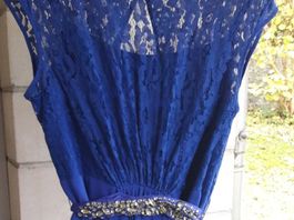 KLEID - Königsblau mit Pailletten-Gürtel - COAST - 38