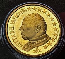 VATIKAN 50 CENTS 2005 UNZ.*PROOF*SEHR RAR*