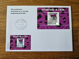 FDC Crypto-Stamp Nr. 9, The Dog, Türkise