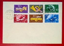100 JAHRE POST 291 75 JAHRE UPU 294 SATZBRIEF LAUSANNE 1949