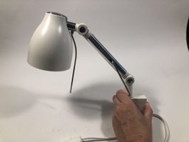 Weisse Leselampe Metall für Wandmontage m. Halogen. TOP!