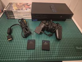 PlayStation 2 [PS2] - Console, Controller & 5 Games!
