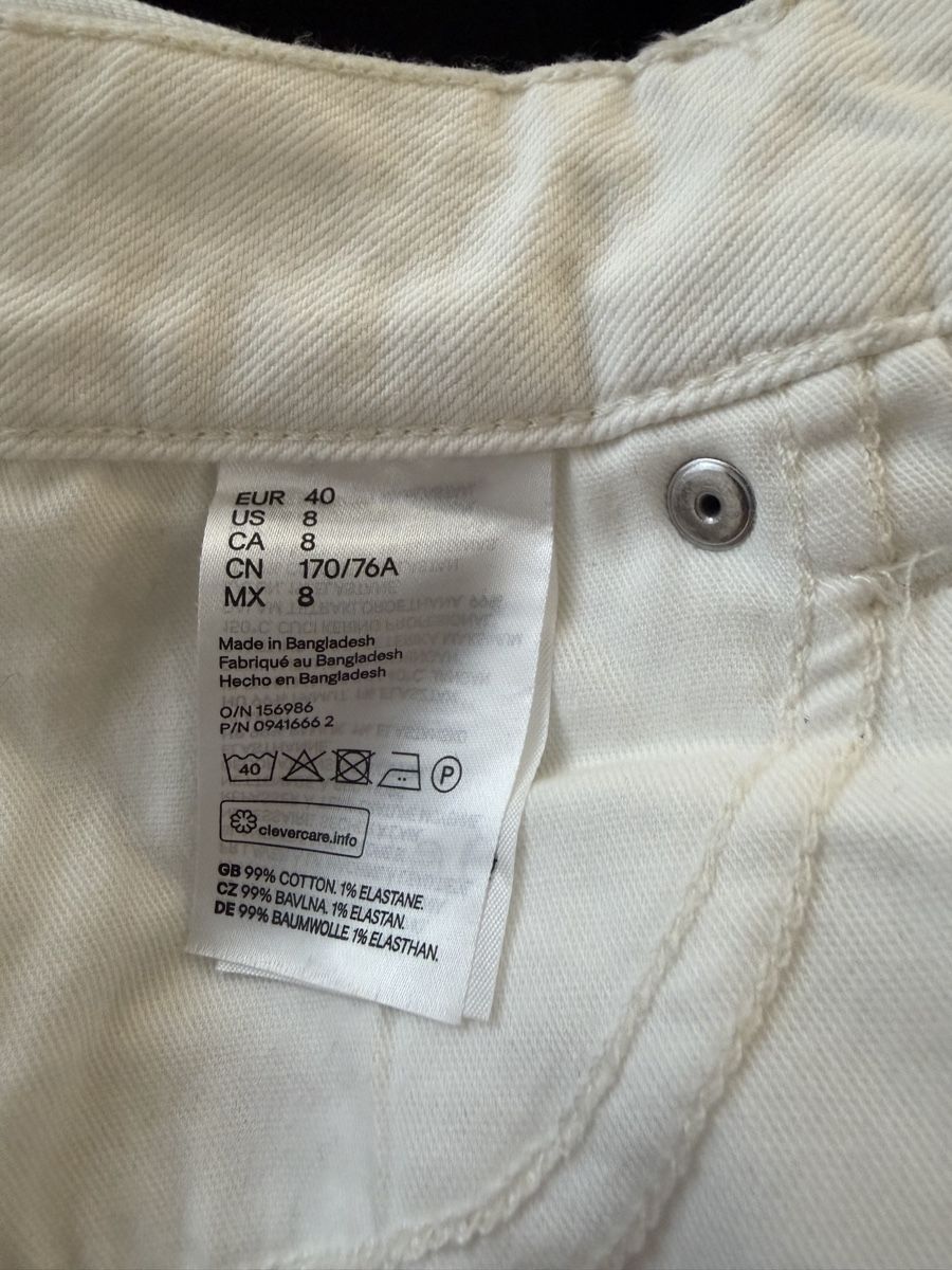 Jeans: H&M Weisse Jeans, Gr. 40, – Usato da Elsau venduto da isidobrany09 1