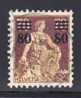 1915, Helvetia Nr.135.Pf ʘ, Abart "offene 8", Kat.650.-