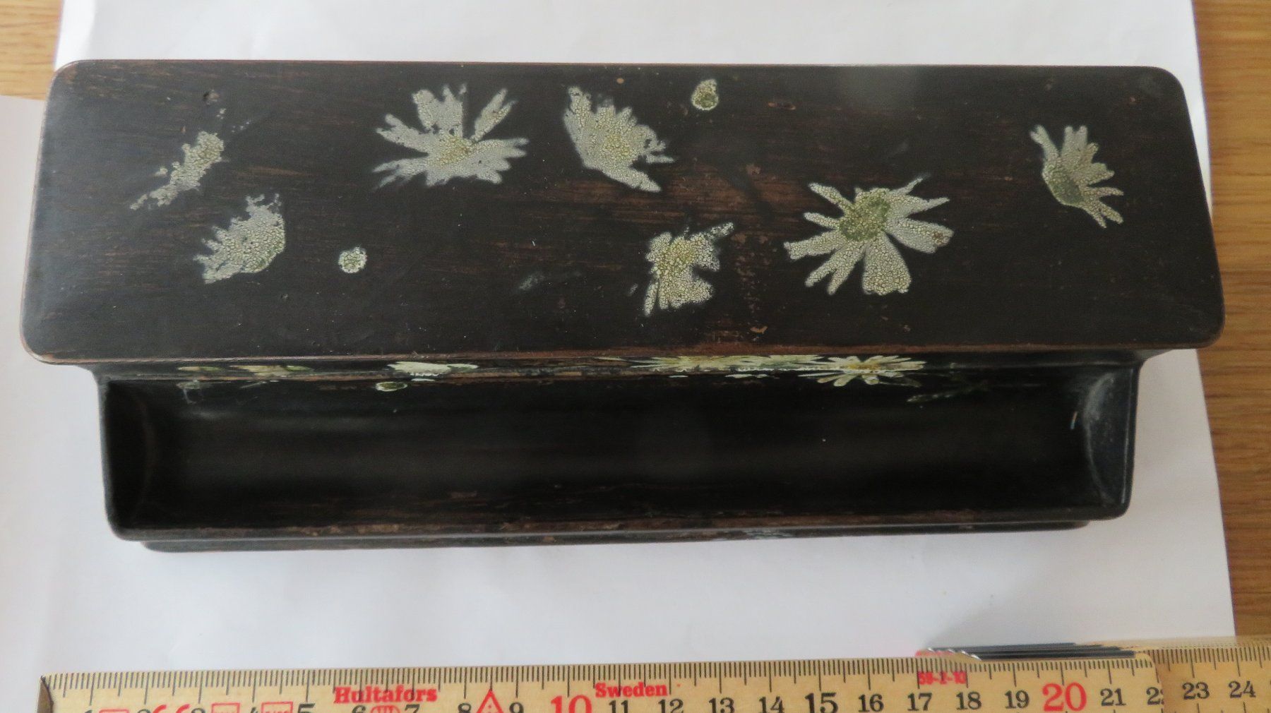 Sonstige Antiquitäten & Kunst: Schreibschatulle antik Blumendekor 2 Tintenfässchen – Gebraucht aus Wetzikon ZH von morda1954 1