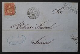 1868, Bahnpost WINTERTHUR ZH Stempel eingefasst - Sirnach TG