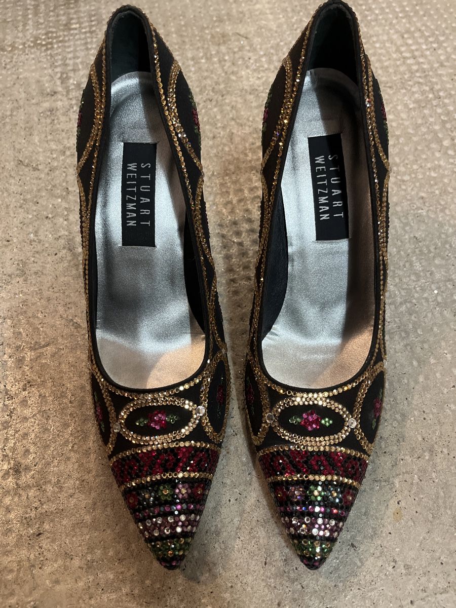 Stuart Weitzman Scarpe da donna: Stuart Weitzman Pumps Swarovski Seide 39 – Nuovo (secondo la descrizione) da Münchenstein venduto da Sozial_Labor_Brocki