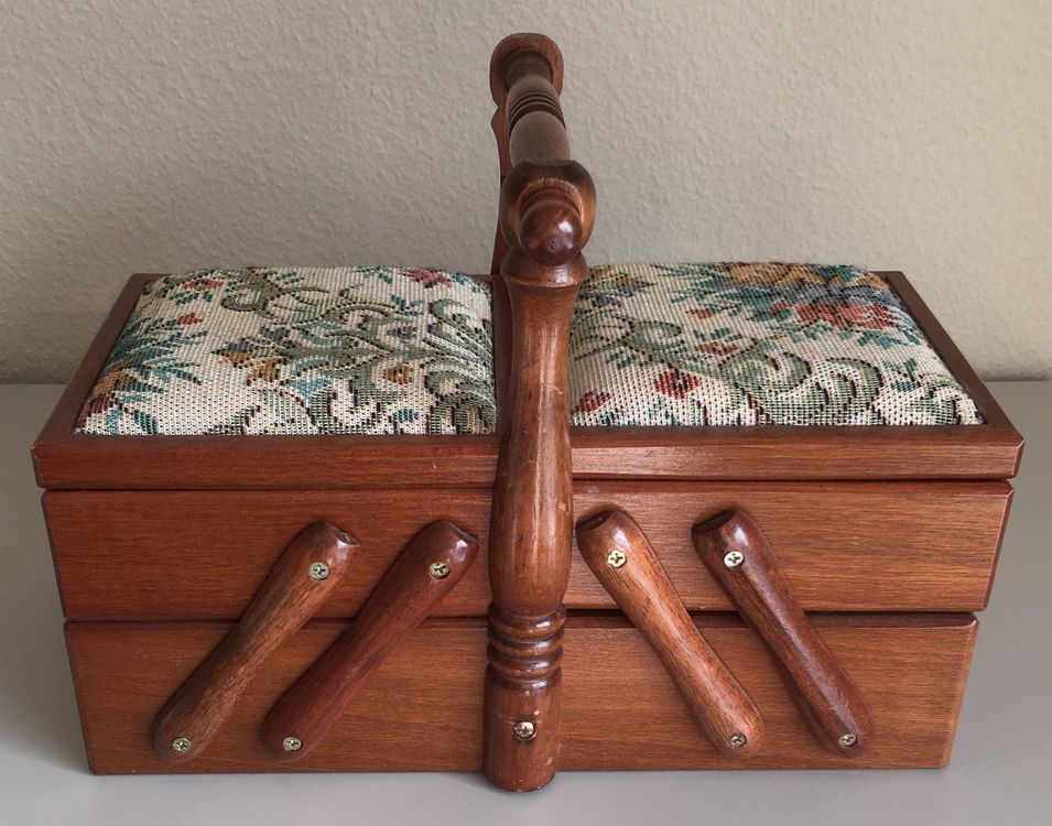 Nähkasten aus Holz 15,5 cm x 31 cm x 14 cm 1