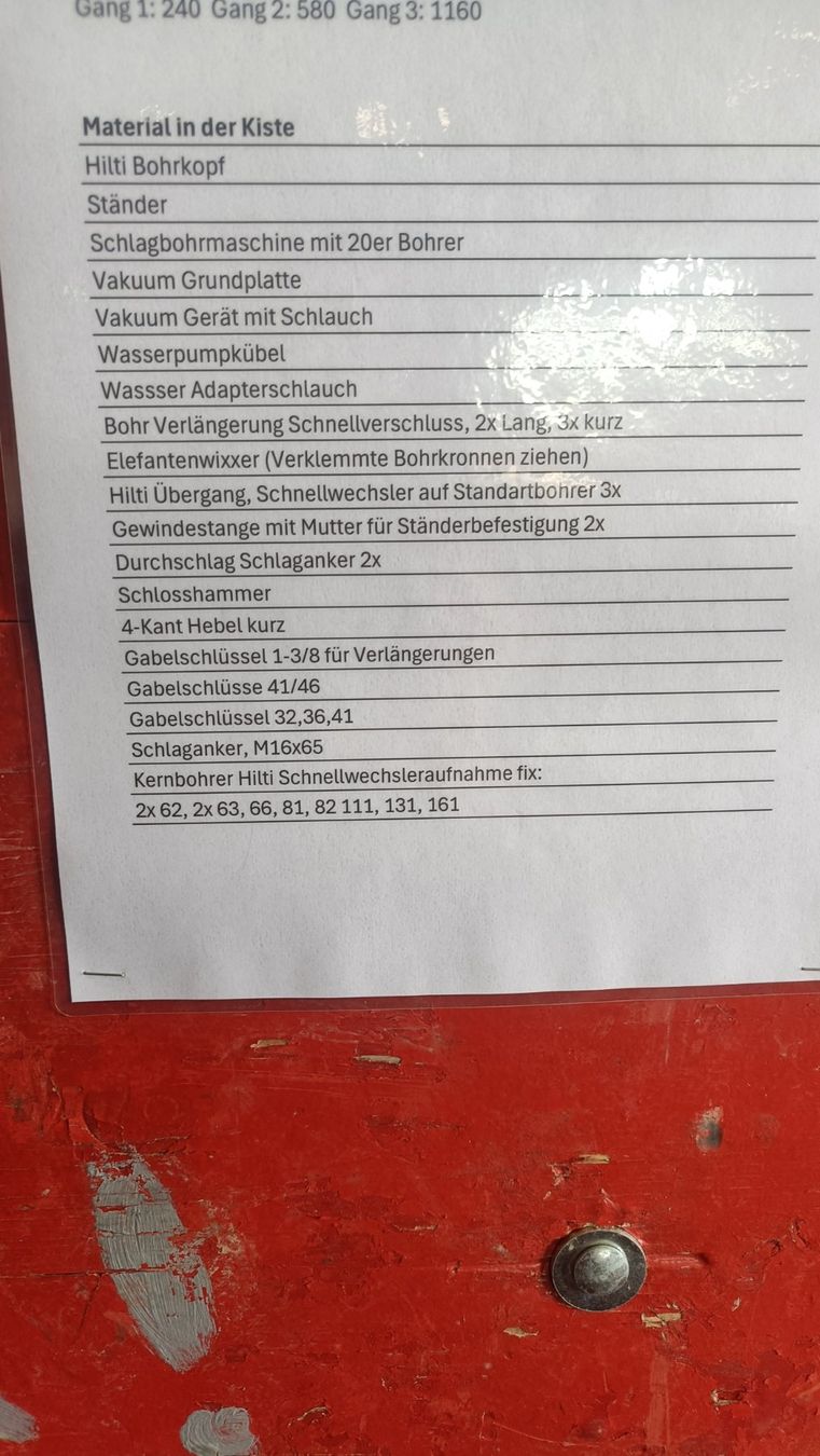 Hilti Trapani: Kernbohrgerätset – Usato da Andelfingen venduto da Ruwo 3