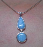 Echtschmuck: Silberanhänger mit Larimar