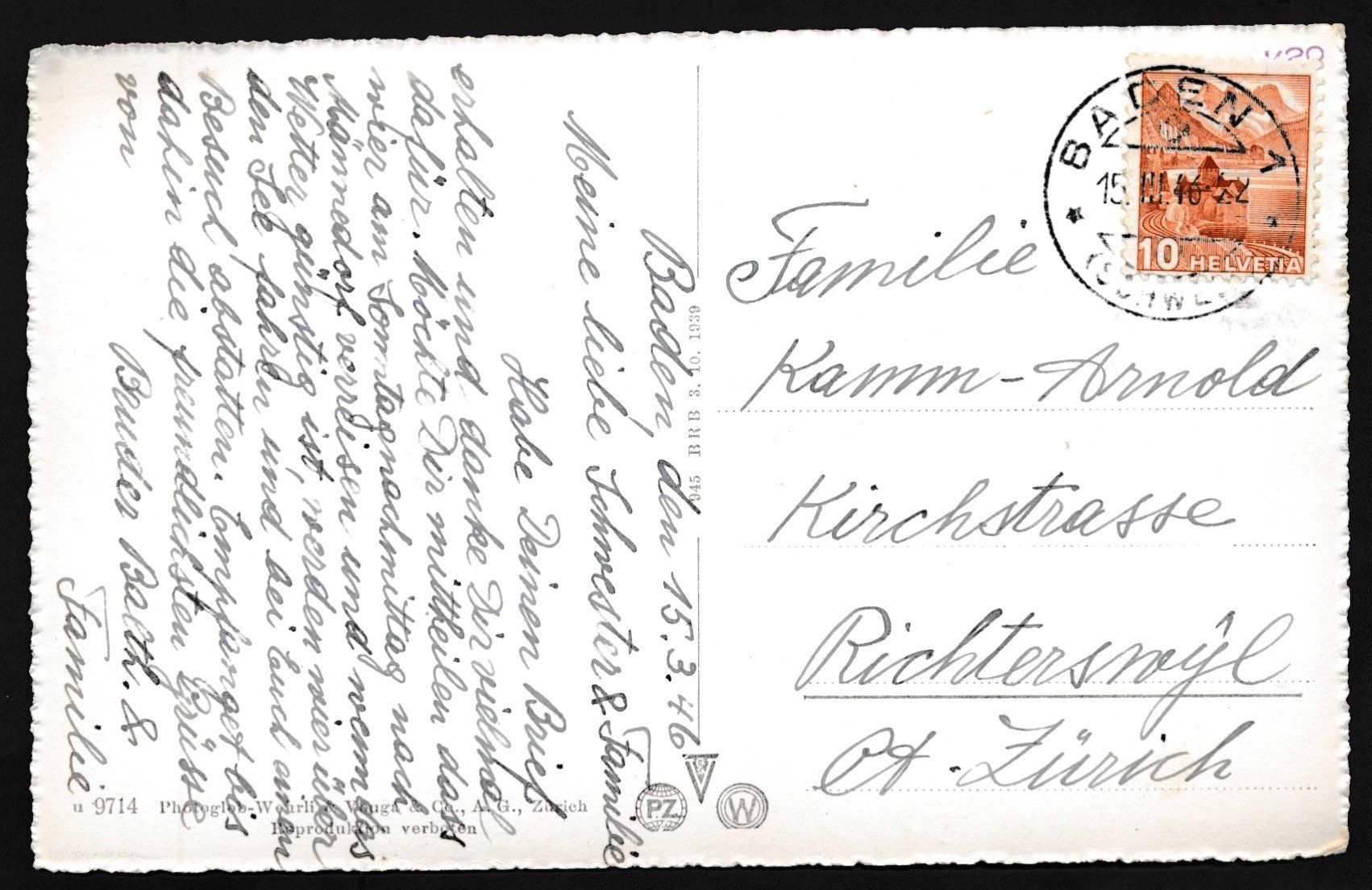 Cartoline postali: AK: Baden – Usato da Bonau venduto da Profila3 1