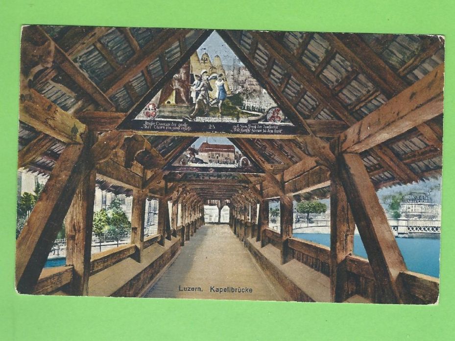 Cartoline postali: Luzern Kapellbrücke – Usato da Zürich venduto da t24_de