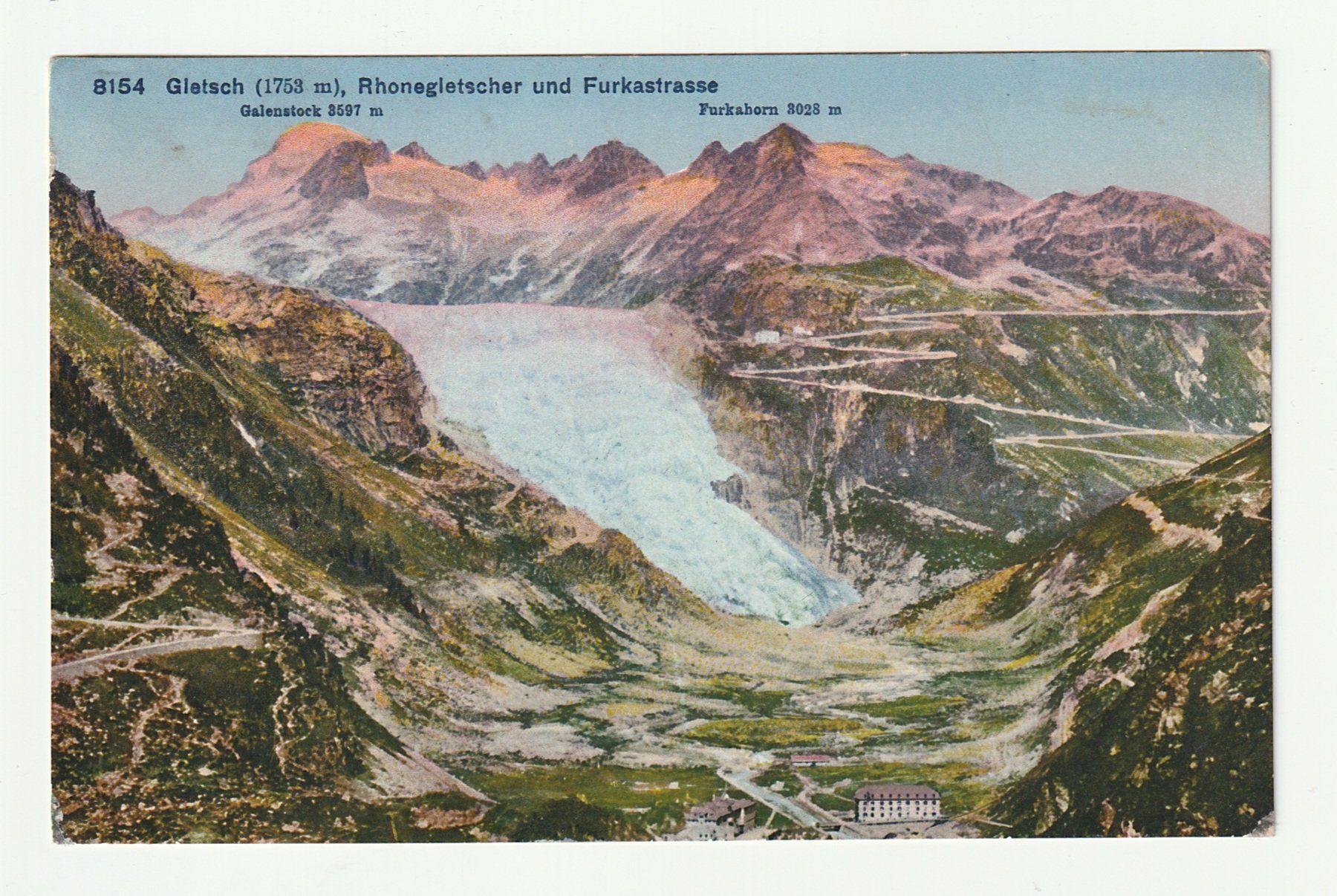 Cartoline postali: 1941, Gletsch Rhonegletscher Furkastasse, Wallis – Usato da St. Gallen venduto da Ricardo_Deals